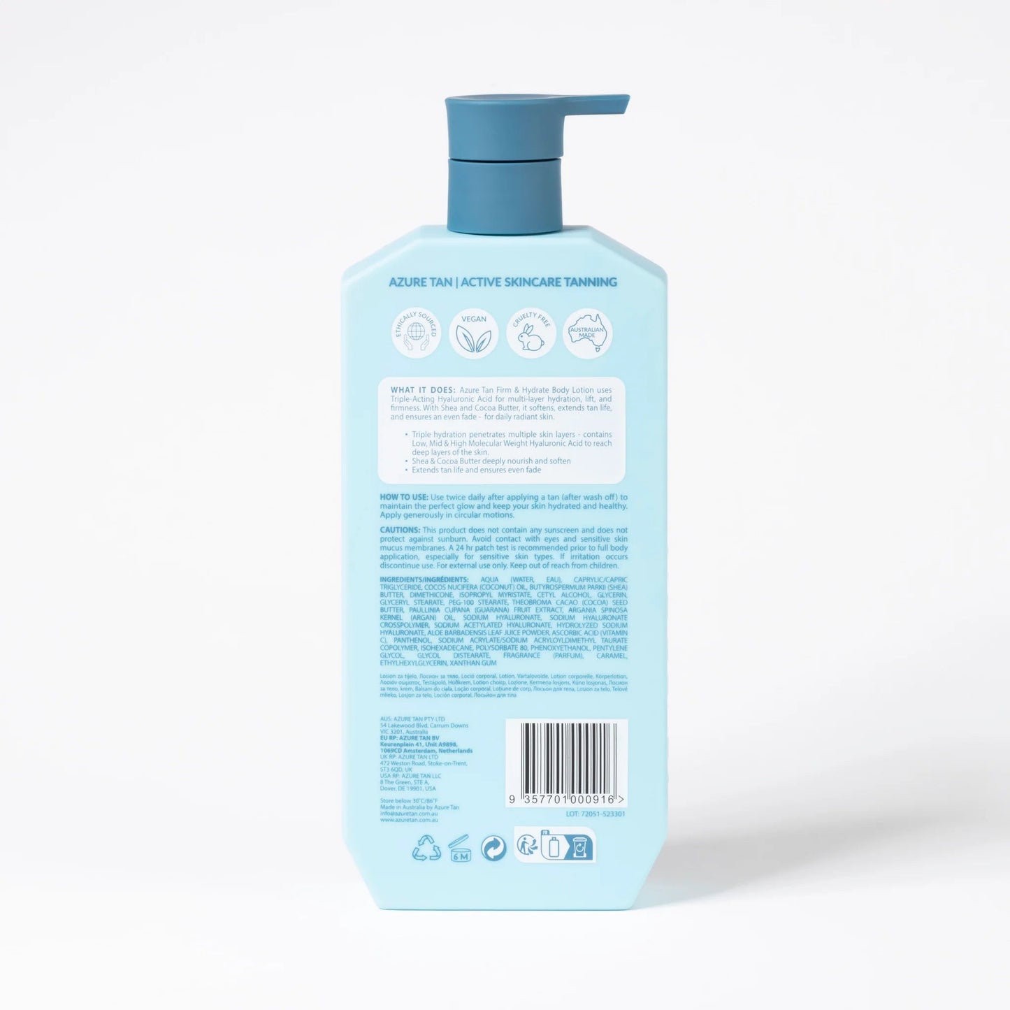 Tan-Free - Firm & Hydrate Body Lotion 500ml